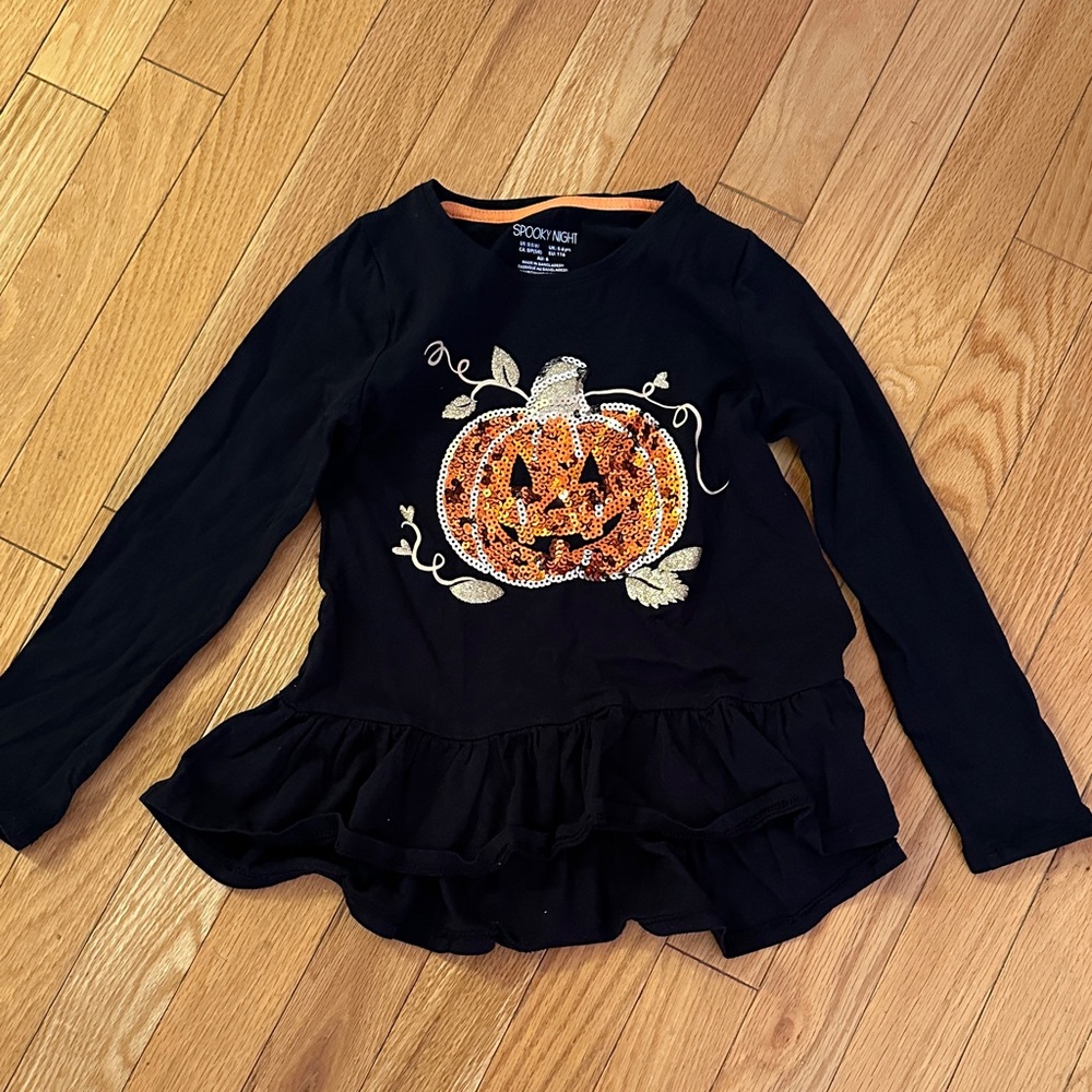 Halloween Pumpkin Top with sequins